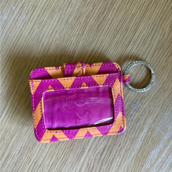 Vera Bradley Accessories - Vera Bradley Chic Pink and Orange Keychain Card Holder